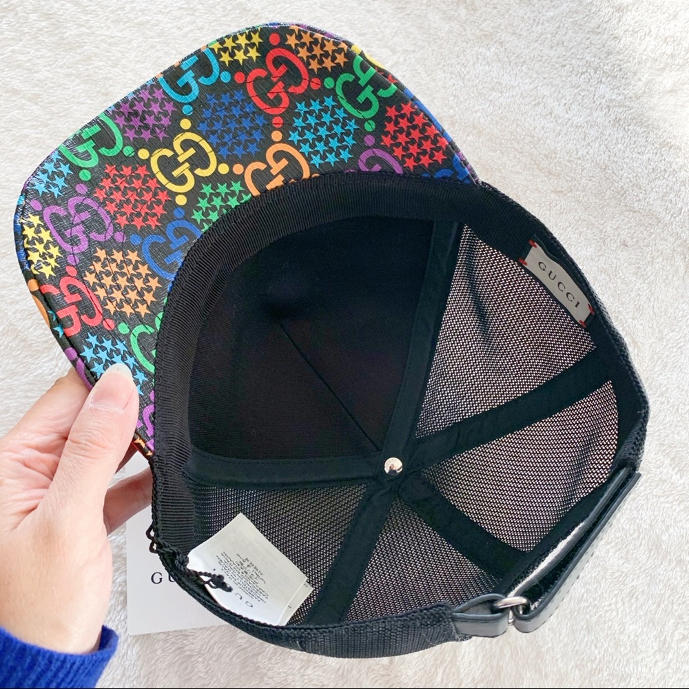 NWT Authentic Gucci Psychedelic Baseball Hat 🧢 Pride M - Picture 6 of 13